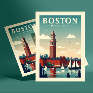Cartão Postal Vintage Boston