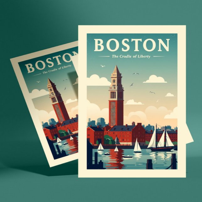 Cartão Postal Vintage Boston (Criador carregado)