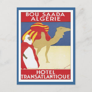 Cartão Postal Vintage Bou Saada Argélia