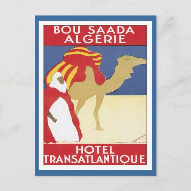 Cartão Postal Vintage Bou Saada Argélia (Frente)