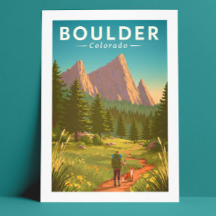 Cartão Postal Vintage Boulder Colorado