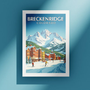 Cartão Postal Vintage Breckenridge Colorado