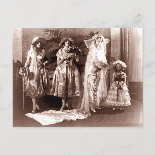 Cartão Postal Vintage Bridal Fashion (Frente)