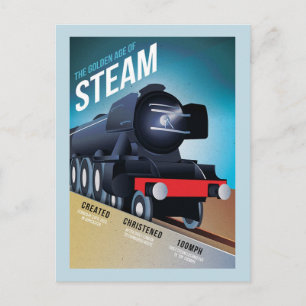 Cartão postal Vintage British Steam Locomotive