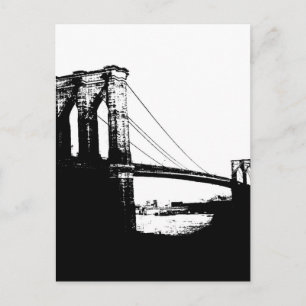 Cartão Postal Vintage Brooklyn Bridge