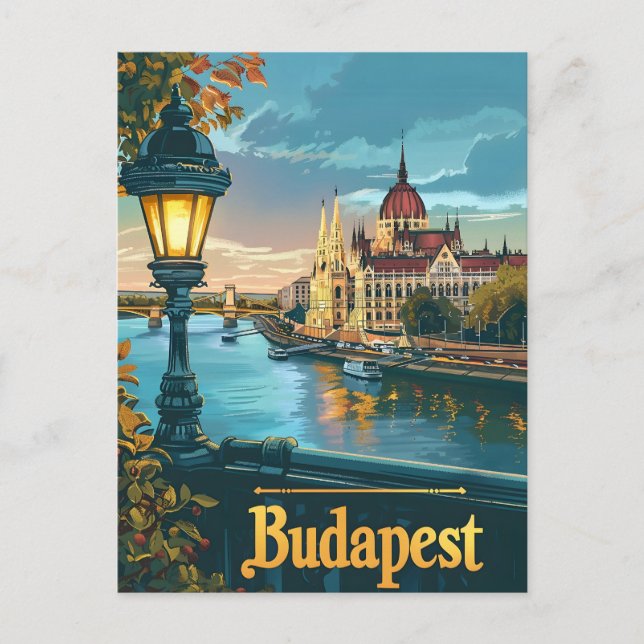 Cartão Postal Vintage Budapest (Frente)