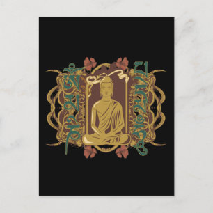 Cartão Postal Vintage Buddha Mantra