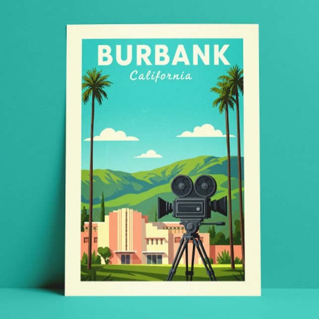 Cartão Postal Vintage Burbank California (Criador carregado)