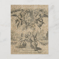 vintage burlap religioso paraíso vitoriano