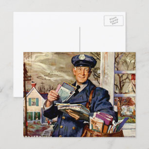 Cartão Postal Vintage Business, Enviando Cartas por Correio