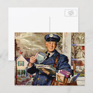 Cartão Postal Vintage Business, Enviando Cartas por Correio