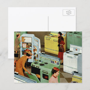 Cartão Postal Vintage Business Retail, Appliance Showroom Store