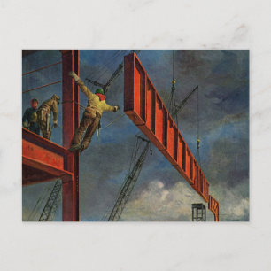 Cartão Postal Vintage Business, Trabalhadores da Construção do A