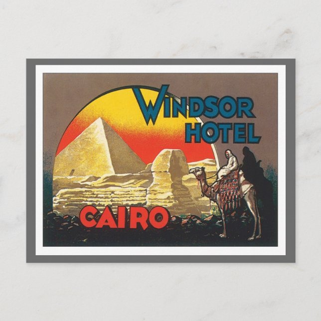 Cartão Postal Vintage Cairo Egito (Frente)