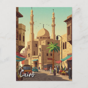 Cartão Postal Vintage Cairo Egypt Viagem