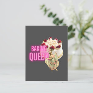 Cartão Postal Vintage Cake Baking Queen