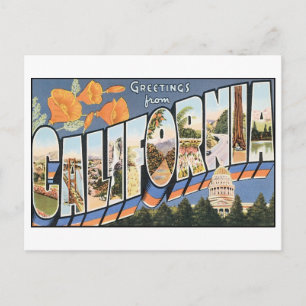 Cartão postal Vintage California