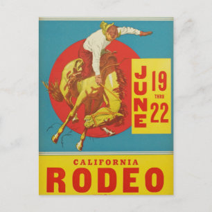 Cartão postal Vintage California Rodeo