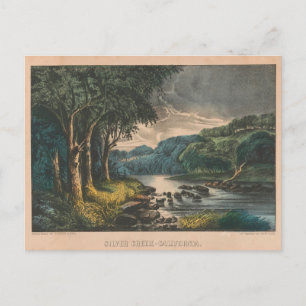 Cartão Postal Vintage California Silver Creek Sierra Nevada