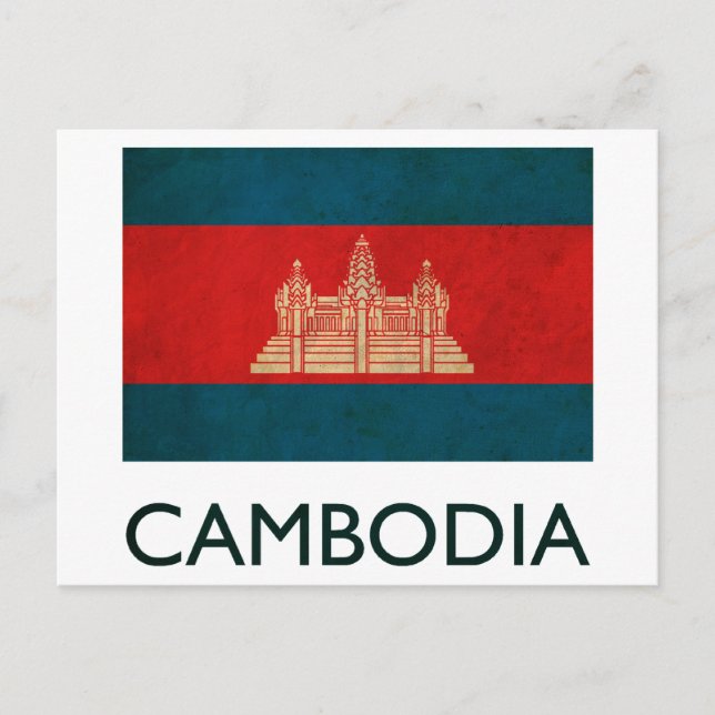 Cartão Postal Vintage Camboja (Frente)
