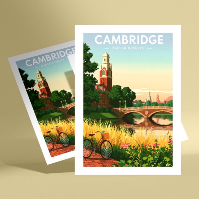 Cartão Postal Vintage Cambridge Massachusetts (Criador carregado)
