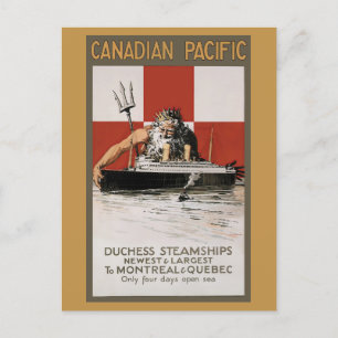 Cartão Postal Vintage Canada Cruise Retro Viagem Turismo