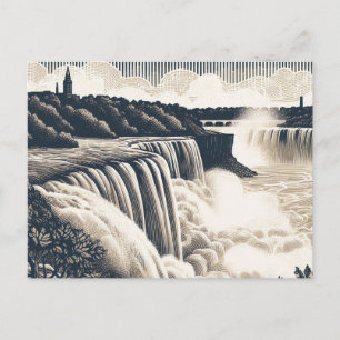 Cartão Postal Vintage Canada Posta Card Niagara Falls