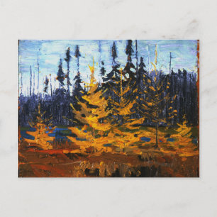 Cartão Postal Vintage canadense Wilderness Tom Thomson Tamaracks