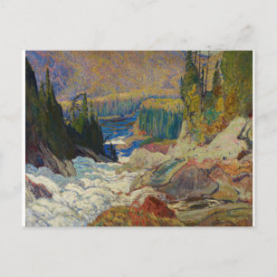 Cartão Postal Vintage Canadian J. E. Jackson Waterfall Painting