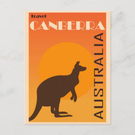 Cartão Postal Vintage Canberra Austrália Kangaroo Viagem