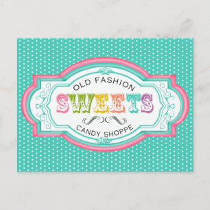 Cartão postal Vintage Candy Parlor