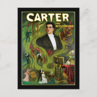 Vintage Carter o Misterioso Poster mágico