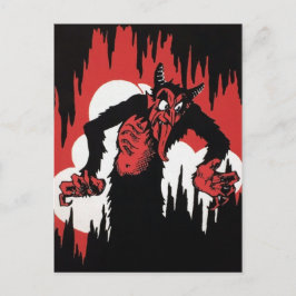 Cartão Postal Vintage Cartoon Krampus
