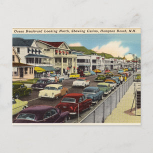 Cartão Postal Vintage Casino em Hampton Beach, New Hampshire