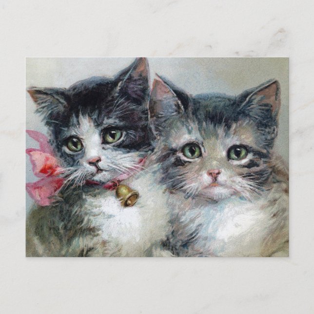 Cartão postal Vintage Cats (Frente)