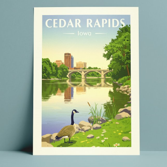 Cartão Postal Vintage Cedar Rapids Iowa (Criador carregado)