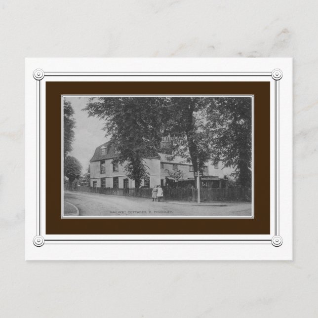 Cartão Postal Vintage cena - Finchley, Londres (Frente)