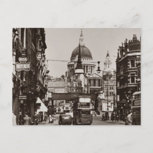 Cartão Postal Vintage Central London Street
