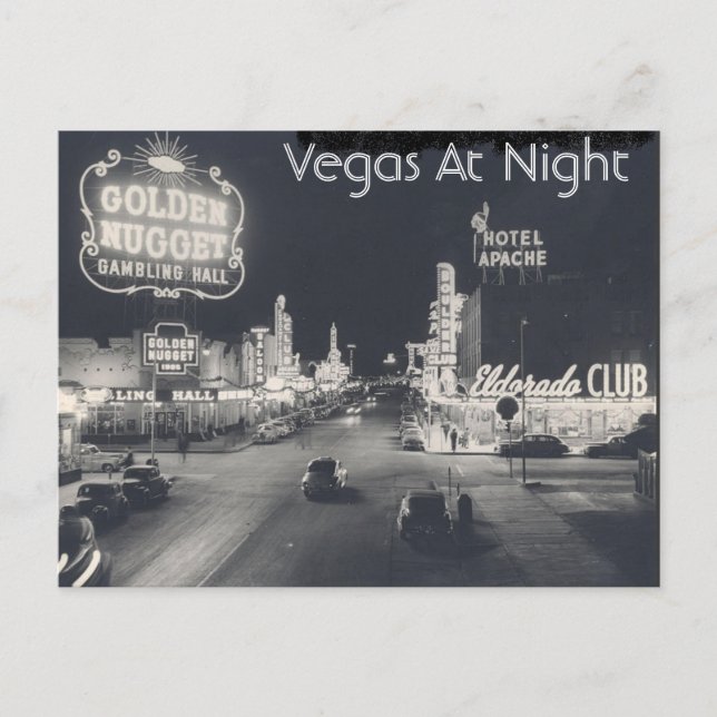 Cartão Postal Vintage Centro Las Vegas (Frente)