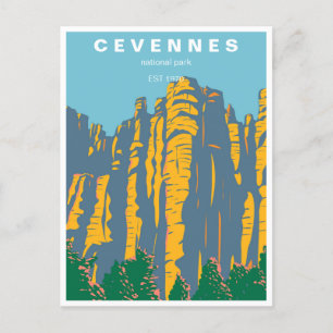 Cartão Postal vintage cevennes national park frança