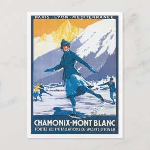 Cartão Postal Vintage Chamonix Mont Blanc