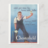Vintage Chesterfield Cigarettes Anúncio