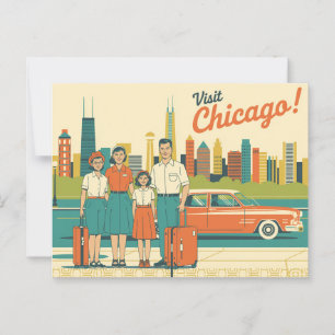 Cartão Postal Vintage Chicago