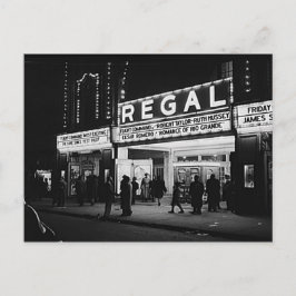 Cartão Postal Vintage Chicago, a Marquee do Teatro Regal