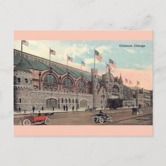 Cartão postal Vintage Chicago Coliseum (Frente)