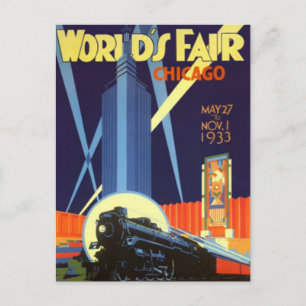 Cartão Postal Vintage Chicago, EUA -