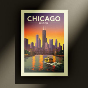 Cartão Postal Vintage Chicago Illinois
