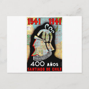 Cartão Postal Vintage Chile Santiago Viagem