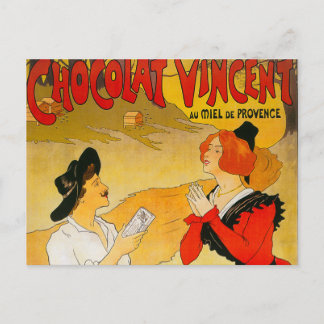 Cartão Postal Vintage Chocolat Vincent Ad