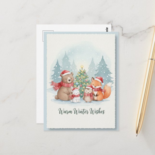 Cartão Postal Vintage Christmas Postcard (Frente/Verso In Situ)